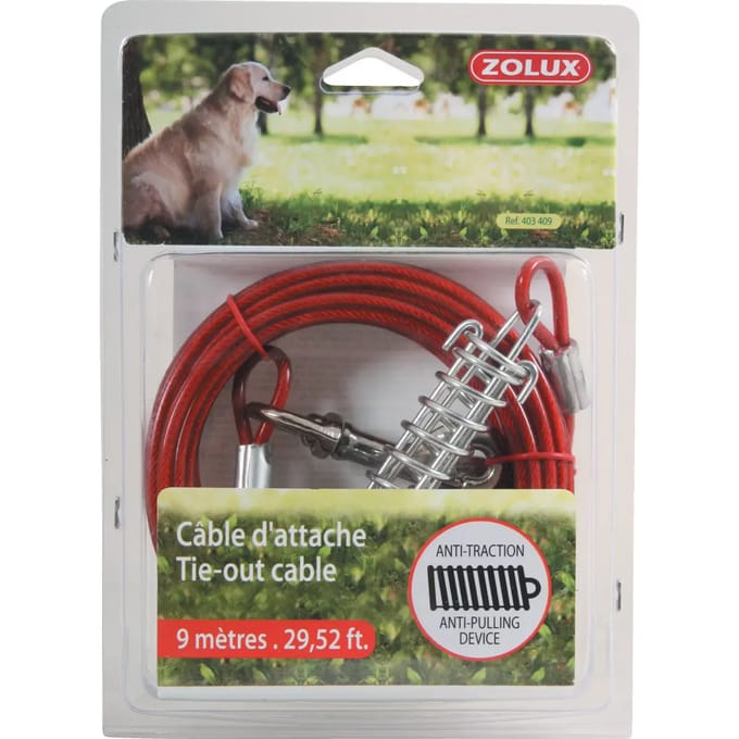 Bindkabel en veer voor honden Zolux