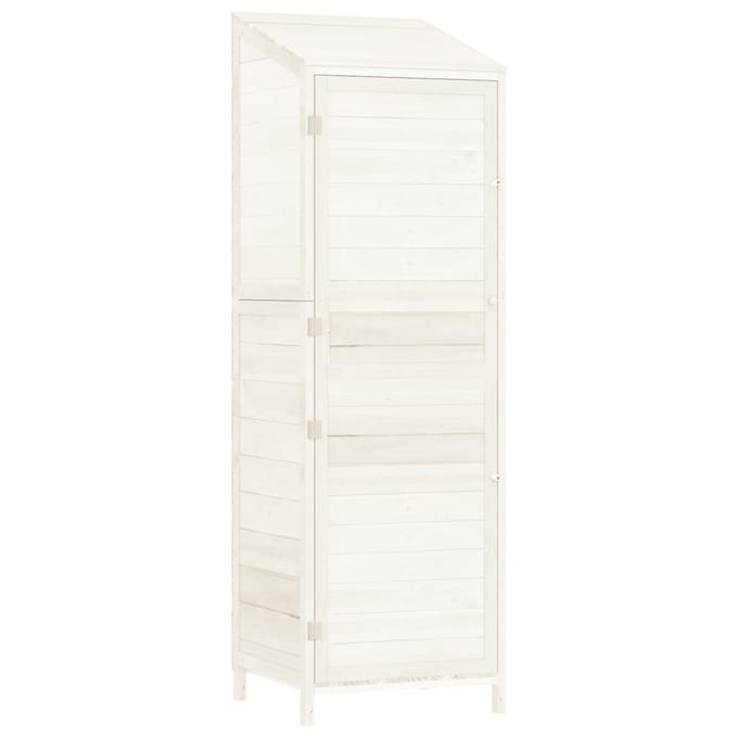 vidaXL - Tuinschuur - 55x52x174,5 - cm - massief - vurenhout - wit