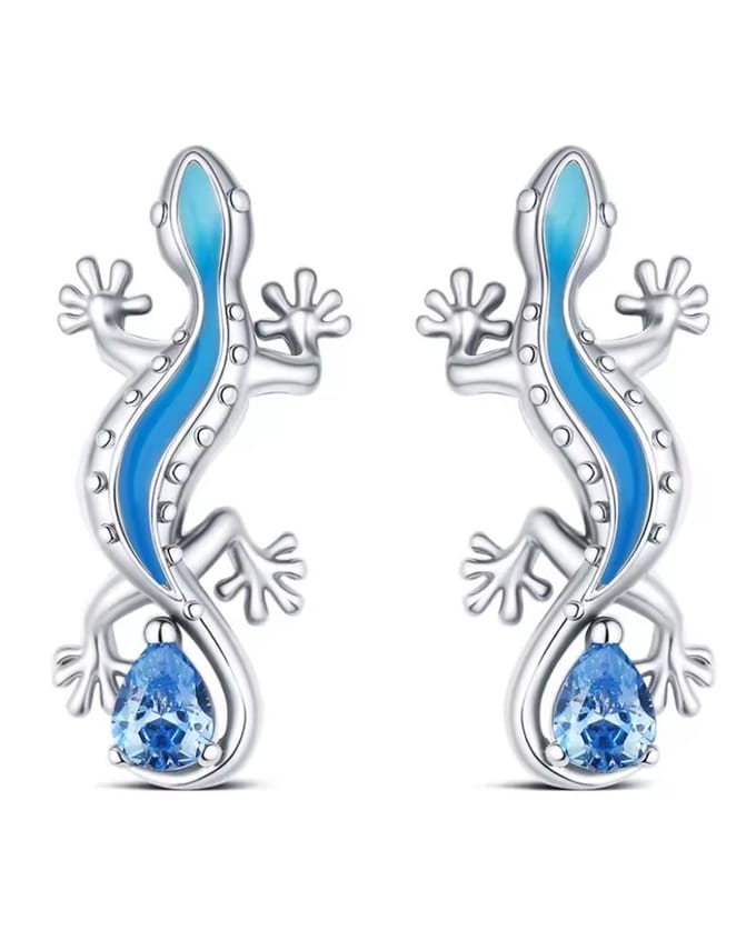 Oorbellen hagedis Sterling zilver925