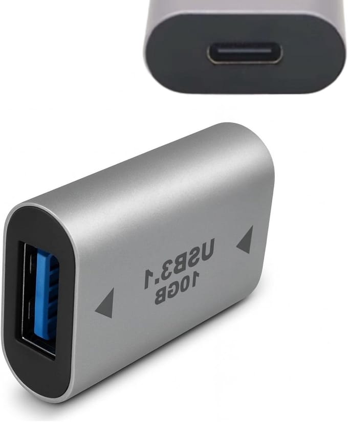 USB C naar USB Adapter 10Gbps, USB 3.1A naar Type C OTG, Ondersteunt Video en Audio, Compact en Duurzaam voor Tablets en Hubs
