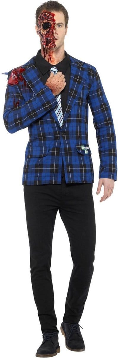 Smiffys - Breaking Bad Gustavo Fring Kostuum - M - Blauw