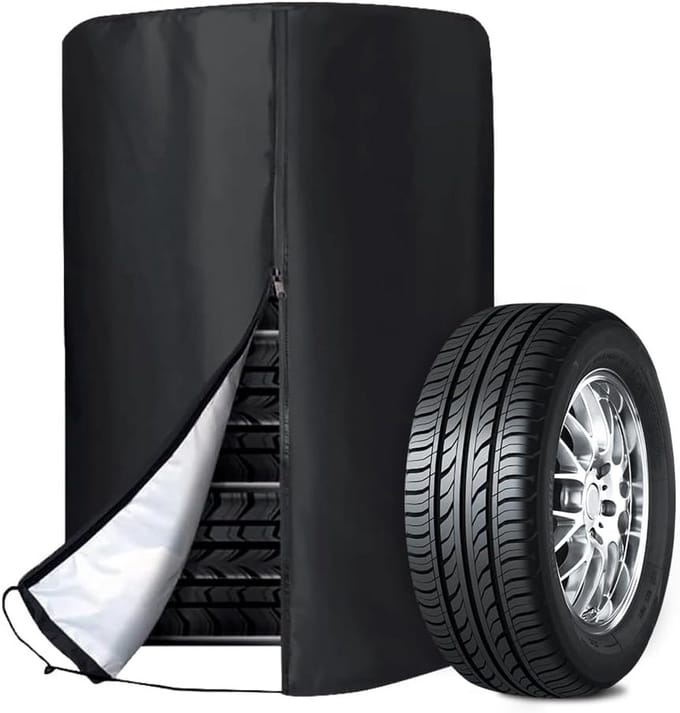 Universele Autoband Tas 4 stuks - Waterdicht & Scheurbestendig met Ritssluiting en Trekkoord