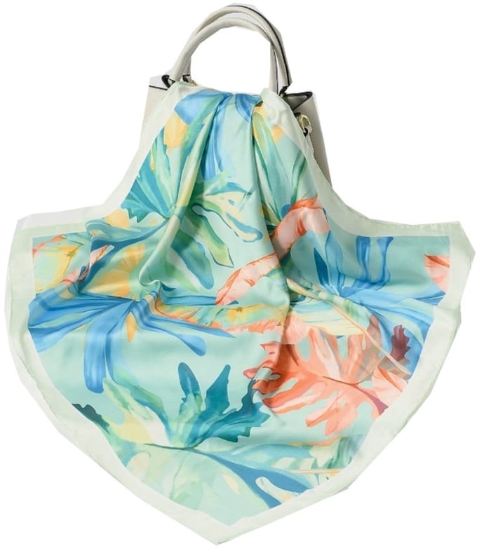 Sjaaltje Dames – Halsdoek – Bloemen – 70 x 70cm