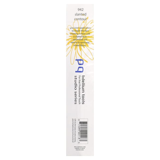 Bdellium Tools, Standaard Serie, Schuin Contour Kwast, Gezicht 942, 1 Kwast