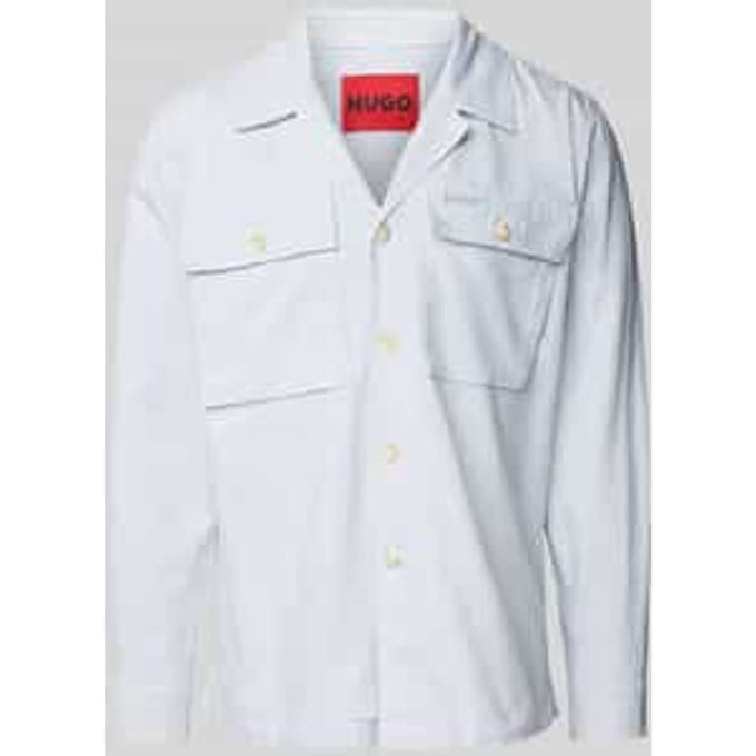Regular fit overhemdjack met paspelzakken op de borst, model 'Egalo'