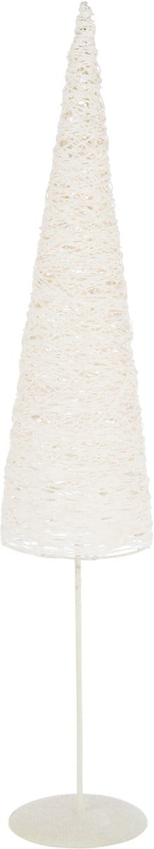 J-Line decoratie Kerstboom Op Voet - metaal/papier - wit - large