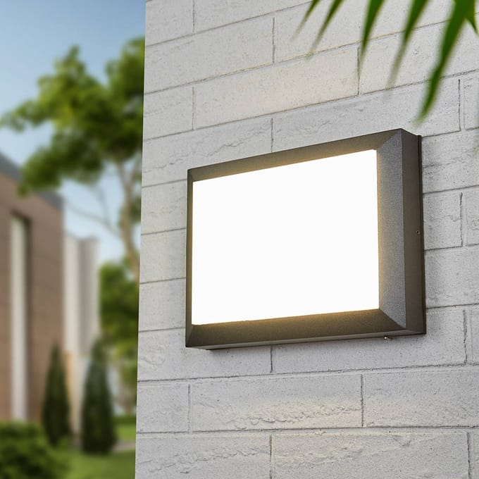 Albert Leuchten LED buiten wandlamp Kiran met slagvaste kap