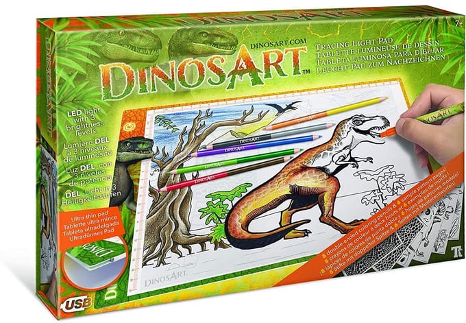Dinosart teken tablet met licht