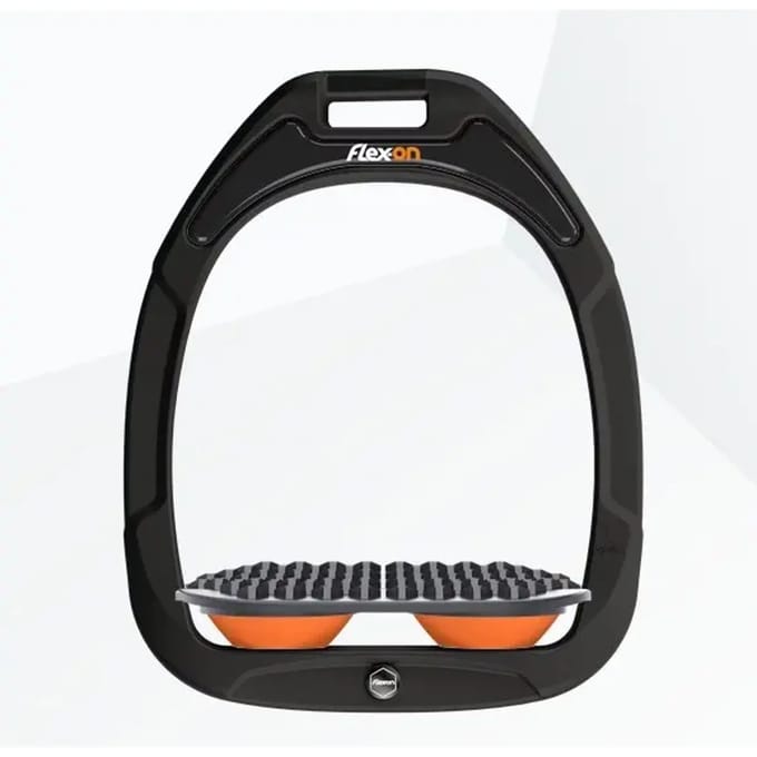 Endurance stijgbeugels Zwart/Grijs/Oranje Flex-On Green Composite