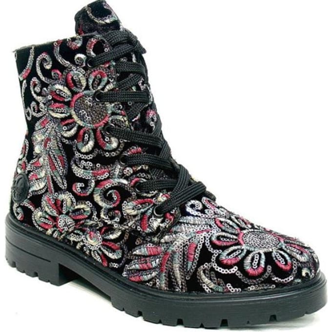 Rieker Veterboots zwart Synthetisch - Maat 37