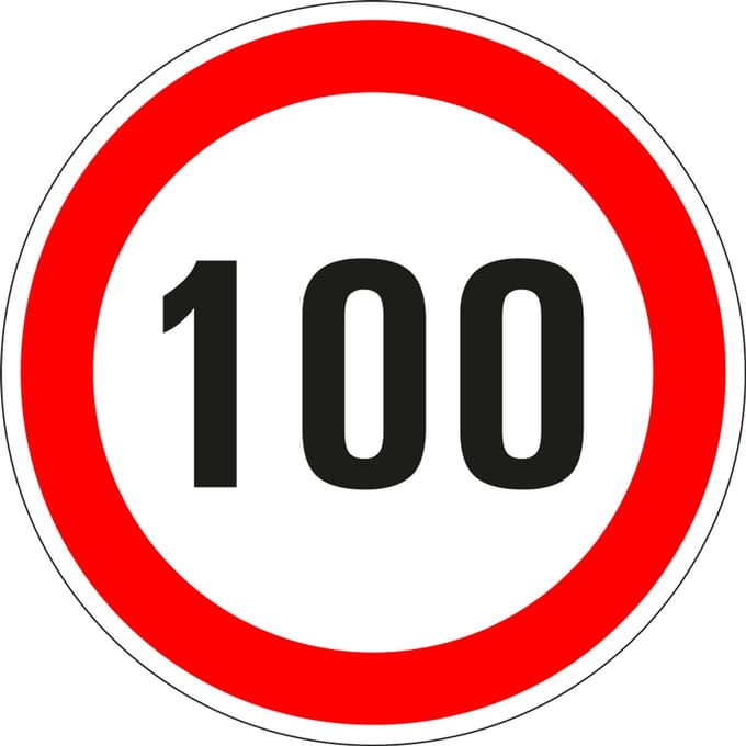 100 bord - kunststof 100 mm