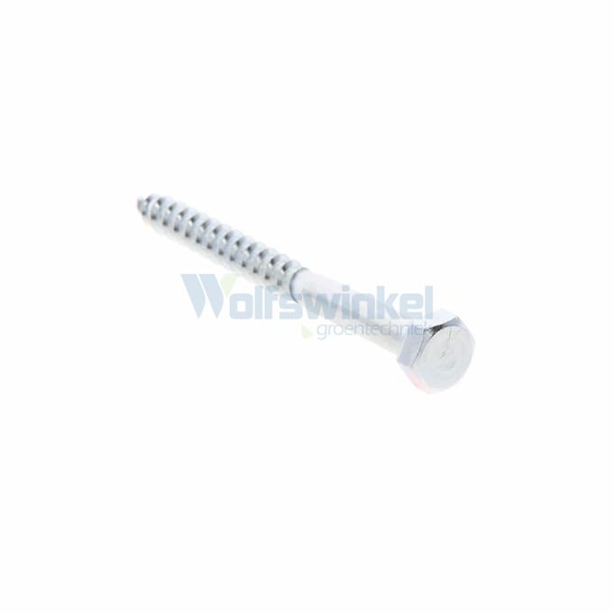 Hoenderdaal houtdraadbout gegalvaniseerd 7 x 80 mm din 571 - doos à 100 stuks