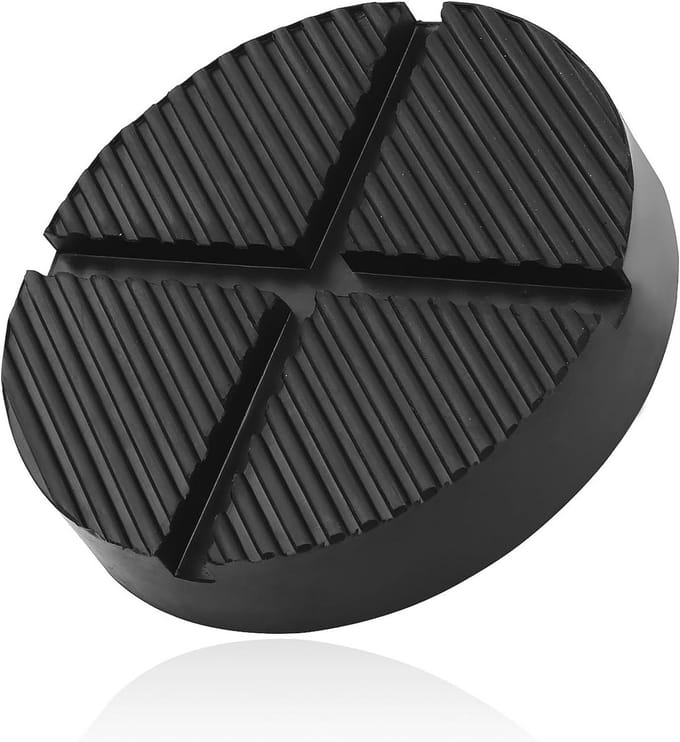 Universele Rubberen Pad voor Autokrikken - 125mm met Groeven