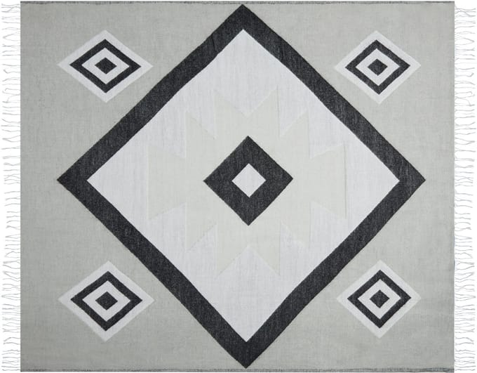 KATTIKE - Plaid - Grijs - 130 x 170 cm - Acryl