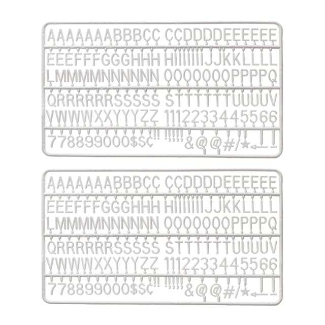 Letter set IEZZY voor letterbord 2x150 wit