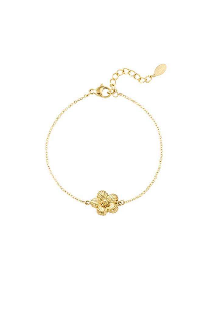 Bijoutheek Armband (Sieraad) Bloem 5 Blaadjes Goud