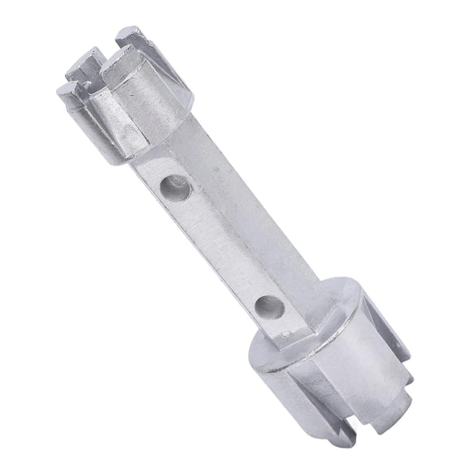 Badkuip Afvoersleutel Dubbelzijdig Dumbbell Sleutel Zware Aluminiumlegering Verwijdergereedschap voor Wastafel Badkuip white
