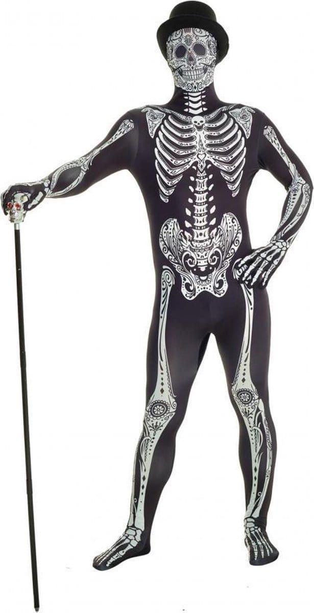 Morphsuits™ Morphsuit day of the dead - SecondSkin - Verkleedkleding - 164/176 cm