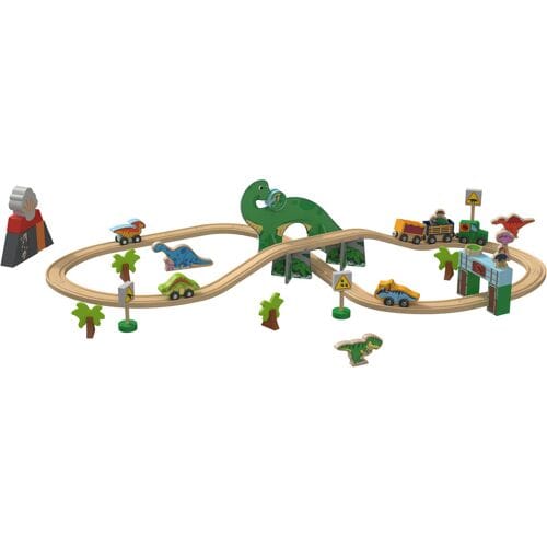 Playtive Houten treinbaan Dinosaurus - 46 delig - Treinset - Vanaf 2 jaar