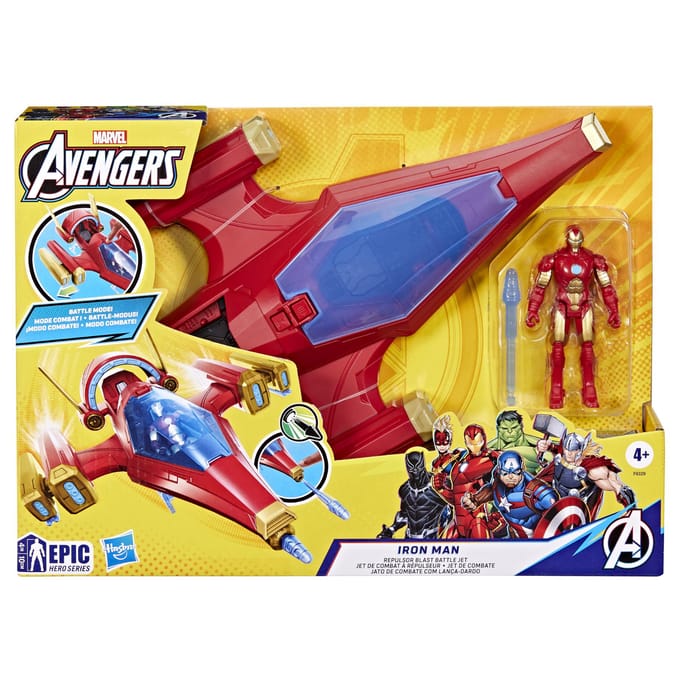 Avengers Iron Man-Schip Met 1 Beeldje - Van 10 cm - Leeftijd 4