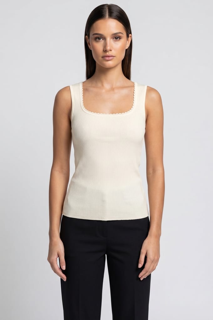 & Other Stories Helmut Tank Top 2:2 White Taglia: L | Canottiere Outlet | Donna | Bianco