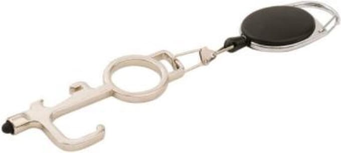 No-touch key deuropener met sleutelhanger Zilver