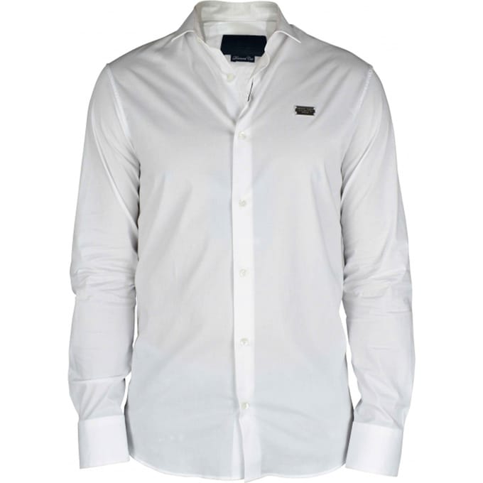Philipp Plein Diamond Cut LS Iconisch overhemd Wit