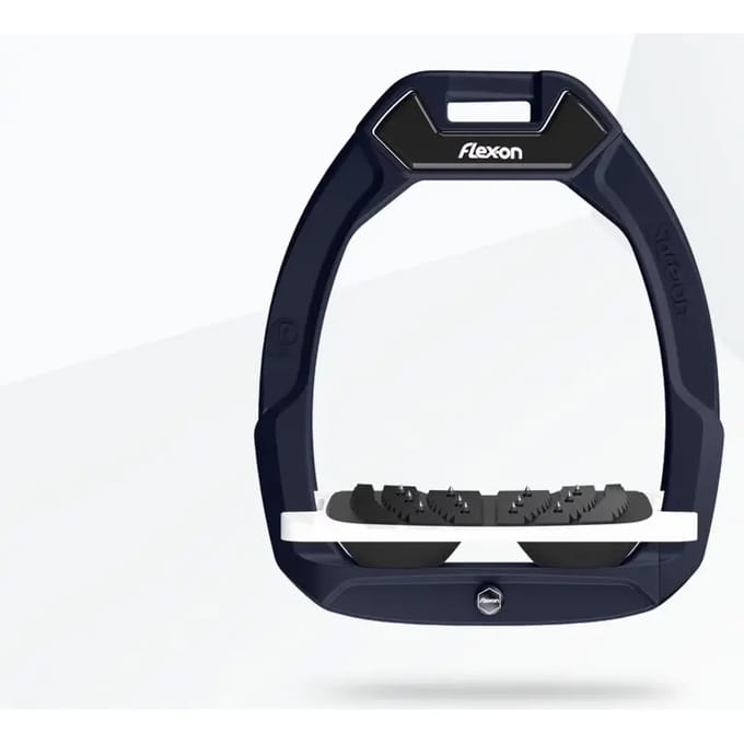 Veiligheidspalussen Paardrijden Gehemeld Ultra Grip Blauw/Wit/Zwart Flex-On Safe-On
