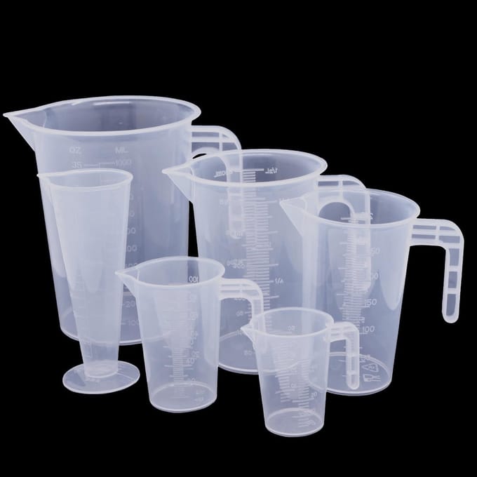 Allecto - Plastic Maatkannen - Maatbekers - Herbruikbaar