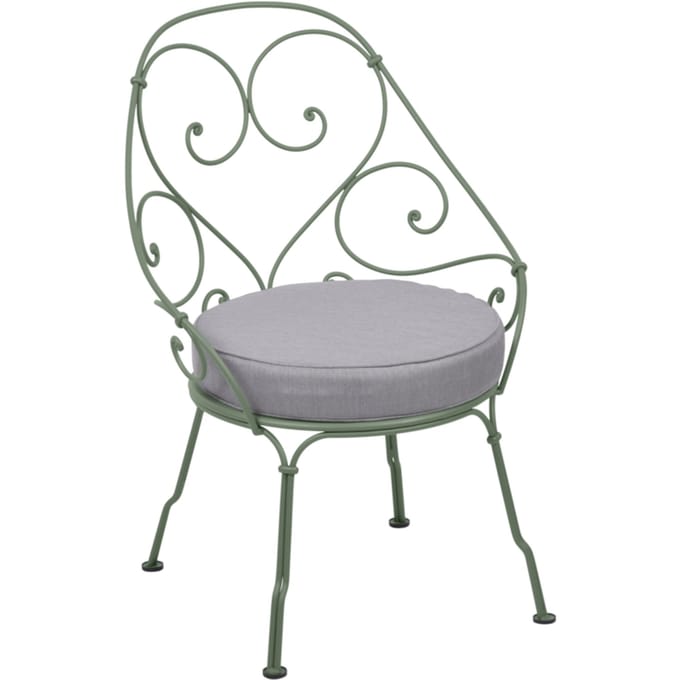 Fermob - 1900 Fauteuil Cabriolet - 82 cactus mat - flanelgrijs - groen