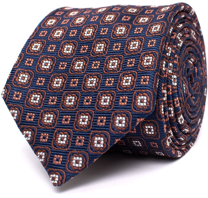 Tresanti DONELL Silk tie with small medallion Orange (TRTIIE360 - 507)