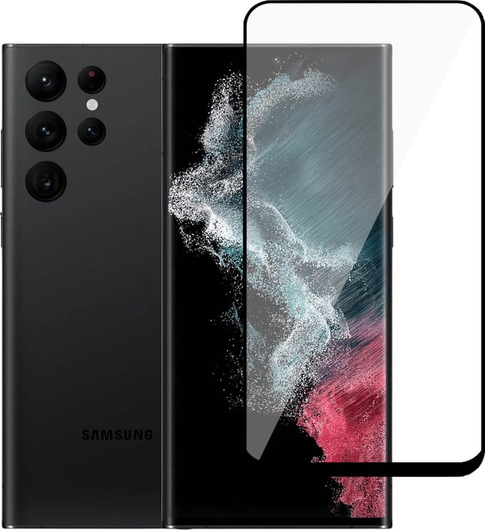 Screenprotector geschikt voor Samsung S22 Ultra – Glass Pet Folie
