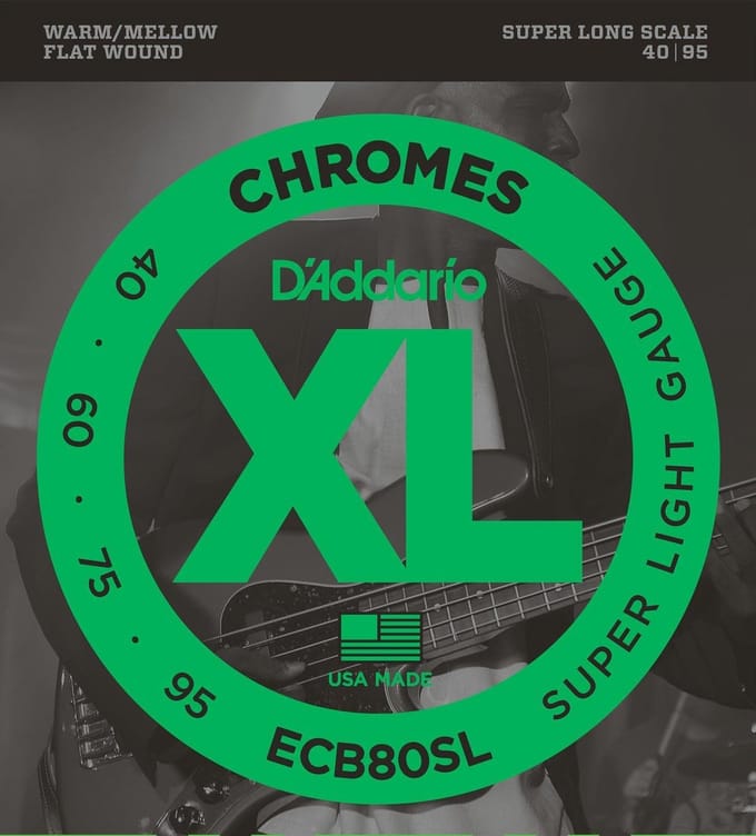 D'Addario ECB80SL Chromes Super Light 40-95 snaren voor elektrische bas