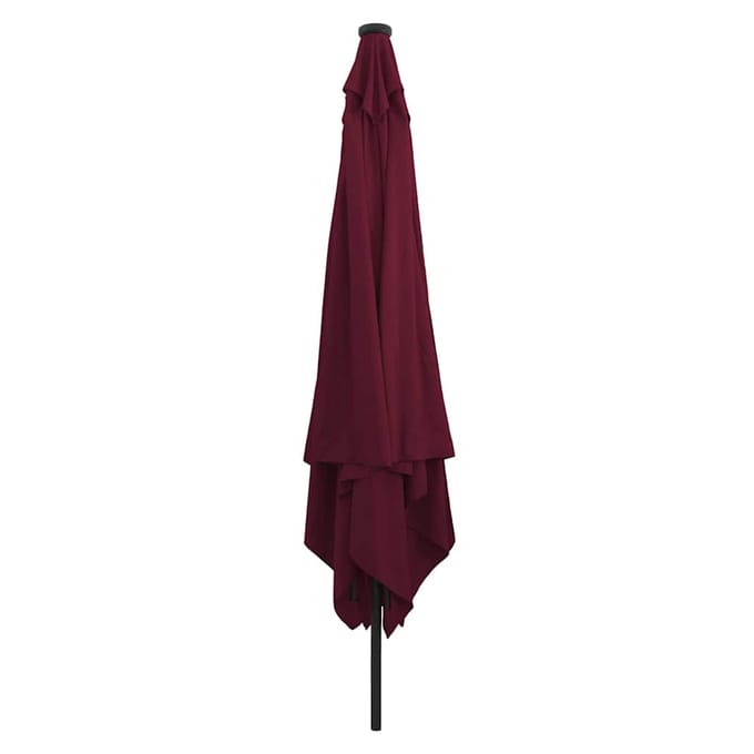 vidaXL - Tuinparasol - Bordeaux - Rood - 295 - x - 295 - x - 245 - cm - Polyester - en - Staal
