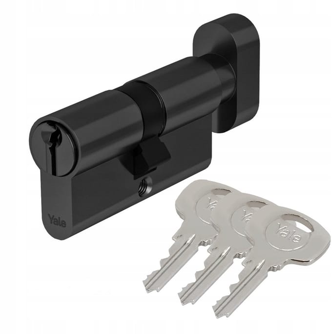 Cilinderslot met knop 65/35mm Zwart - Yale Y500 Standard Security