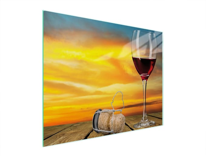 TMK ArtDeko - Snijplank van glas - 52x40 cm - Hittebestendige Siliconen Noppen - Antibacterieel
