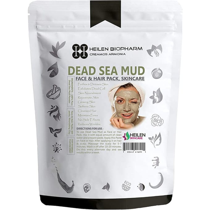 Dode Zee modder: poeder gezichtsmasker (100 gr), Dode Zee Modder Gezichtsmasker, Heilen Biopharm 6.125 gray