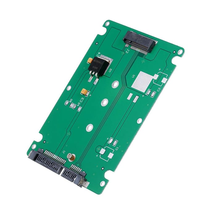 NGFF M.2 SSD vers adaptateur convertisseur SATA III 22 broches avec 2.5 '' à utiliser blanc