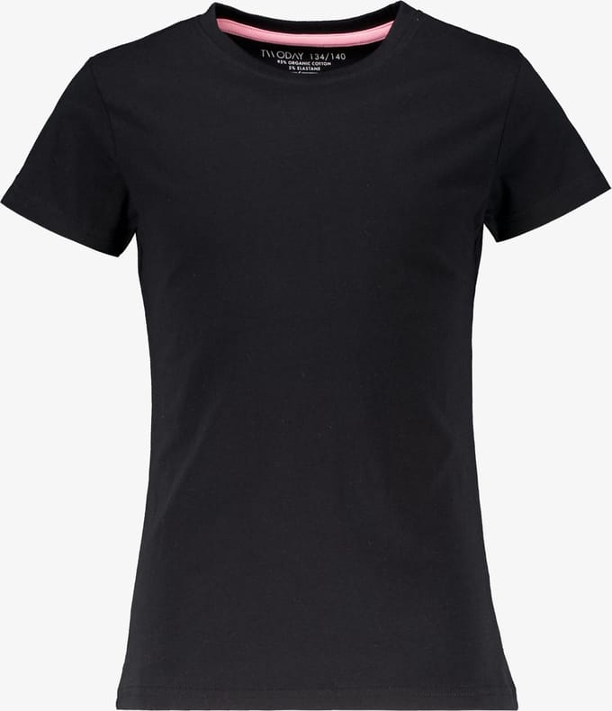 TwoDay basic meisjes T-shirt zwart - Maat 170