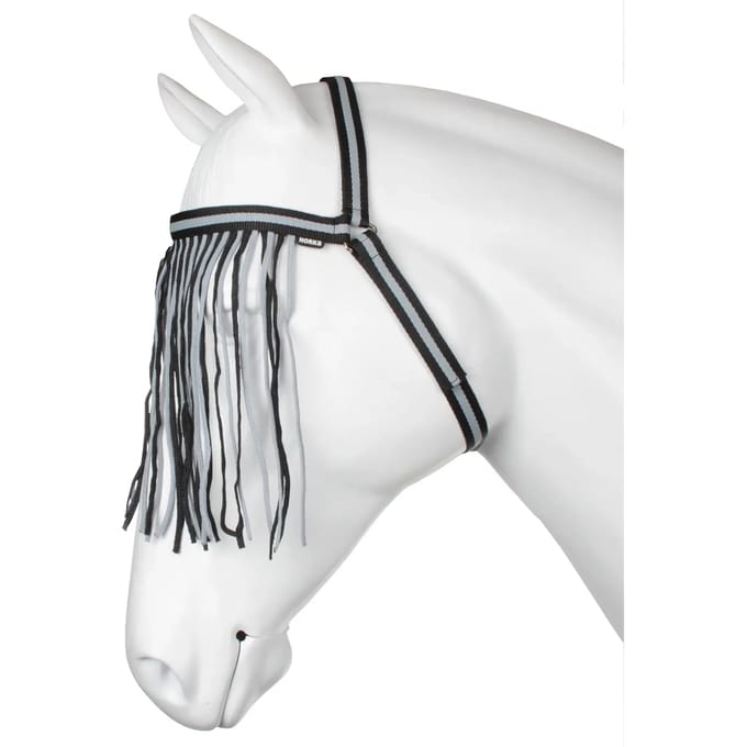 Horka Vliegenfrondeel Keelriem 40 Cm Polyester Zwart/grijs