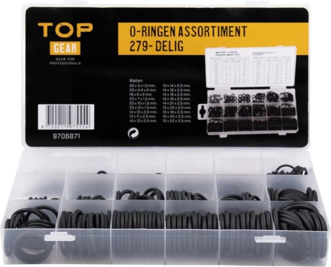 O-ringen assortimentsdoos 279-delig - TOPGEAR