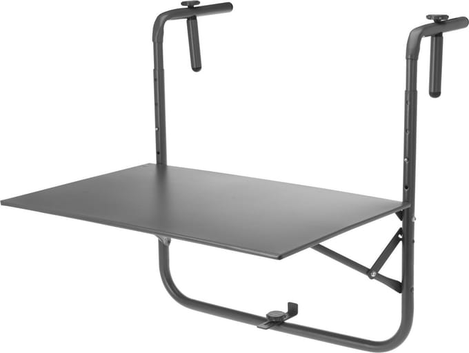 Balkontafel mat donker grijs 43 x 60 cm