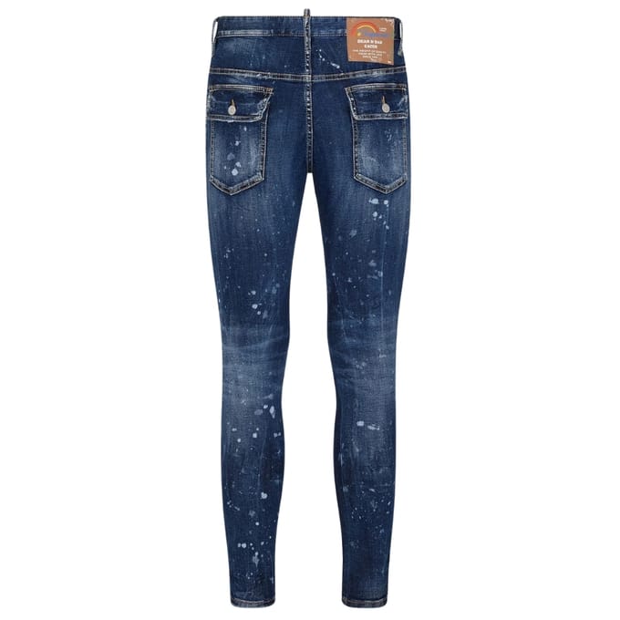Dsquared2 Super Twinky Jean Splatter-ontwerp blauwe jeans