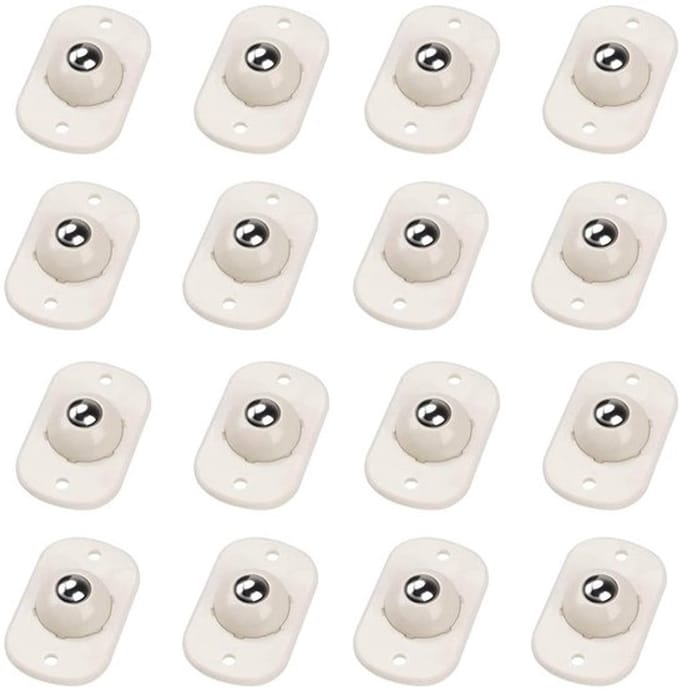Allecto - Set van 16 Zelfklevende Mini Rolwielen voor Meubels - 360°