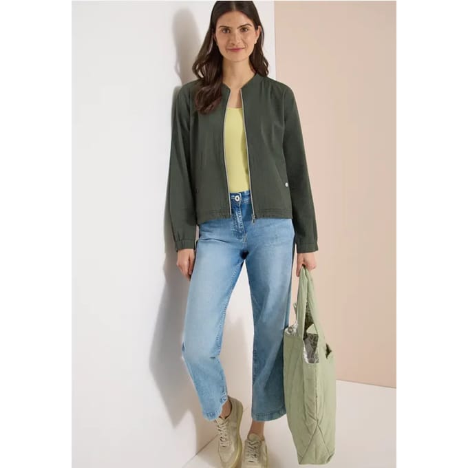 Blouson in seersucker kwaliteit met rits