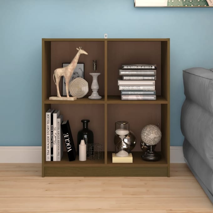 vidaXL - Dressoir - 70x33x76 - cm - massief - grenenhout - honingbruin