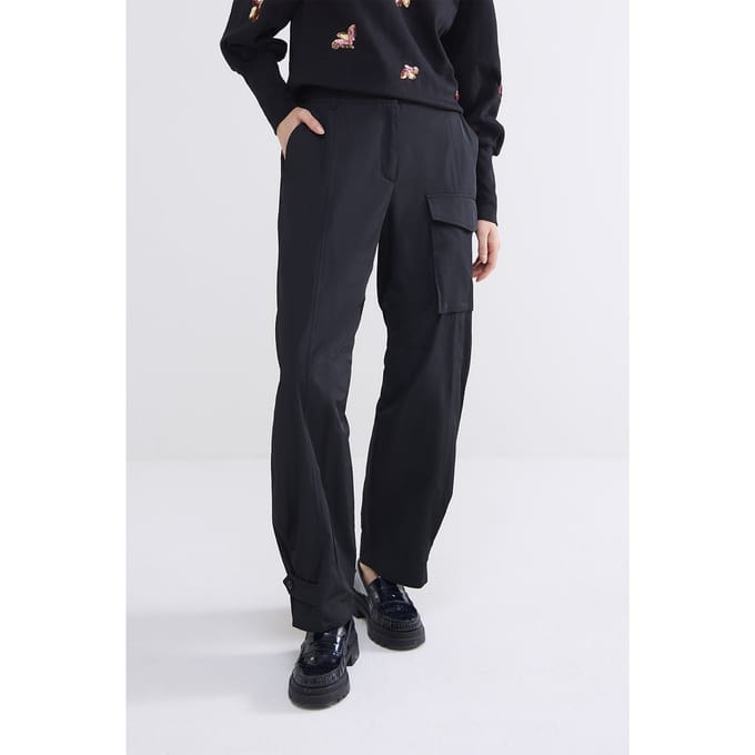 Summum Woman Trousers Taft Black Größe: 38 | Cargohosen Outlet | Damen | Schwarz