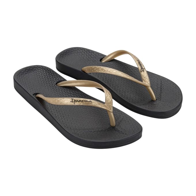 Ipanema Anatomic Tan Dames Slippers - Black/Gold