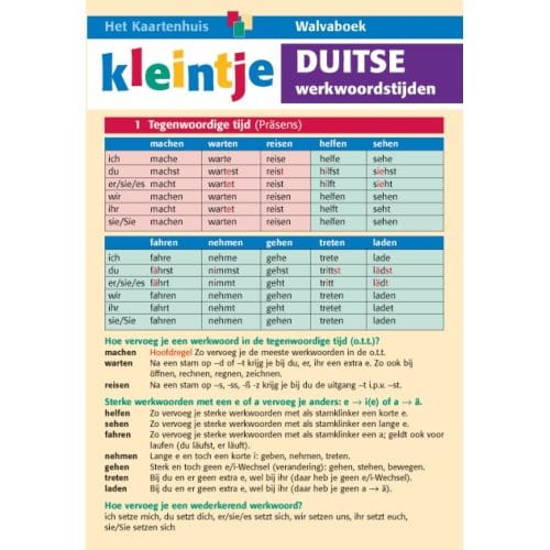 Kleintje Duitse Werkwoordstijden - Taalkaarten Walvaboek - Henk Snoeijing