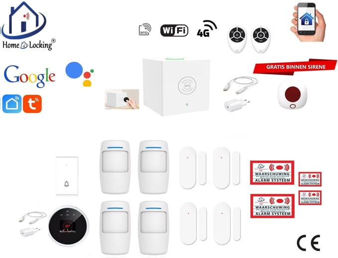 Draadloos beveiligingsbox werkt met wifi en met spraak gestuurde apps. ST01C-23